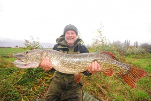2015 Pike Final Rob Ellis with 23lb 4oz Pike the biggest caught on the day, photo by permission of Angling Times