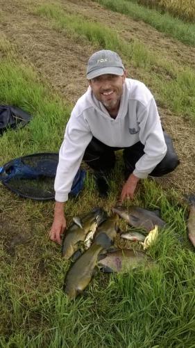 2014 Chris Bishop with Bream & Tench caught at Cockbank July 2014