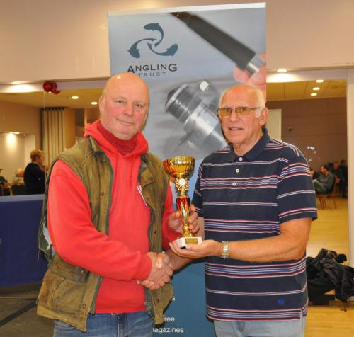 Phillip Jones collecting his Runner Up Trophy from Dave White 2017