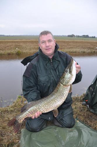 Mick garner with his only fish weighing in at 14lb 4oz giving him a section win